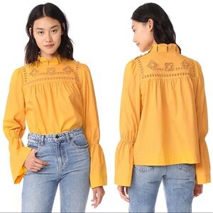 Free People Another Eternity Top Marigold Yellow Small